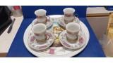 SET 4 TAZZE CAFFE E PIATTO FIRMATE