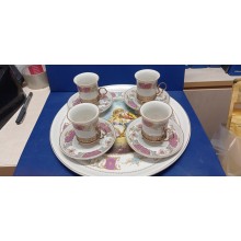 SET 4 TAZZE CAFFE E PIATTO FIRMATE