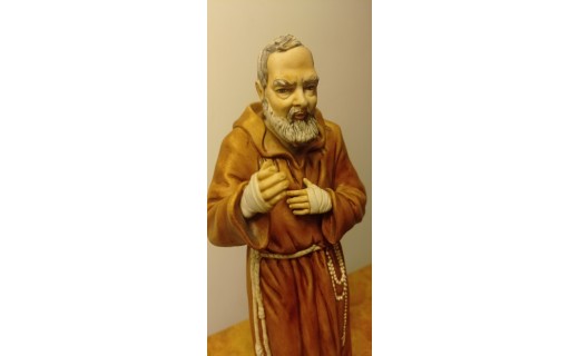 PADRE PIO PORCELLANA CAPODIMONTE FIRMATA MEDEA