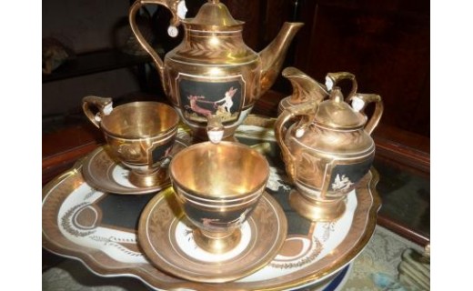 Set Tea porcelain gold