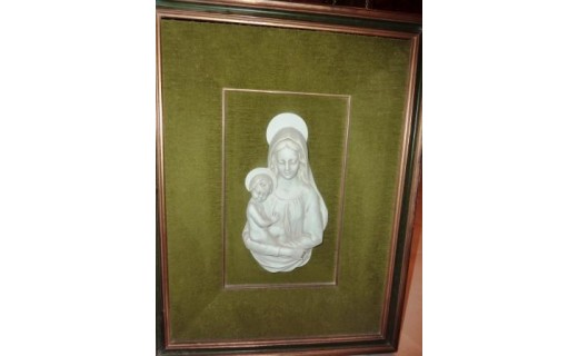 Quadro Madonna Porcellana Anno 1978